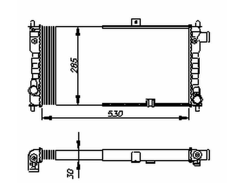 Recambio de radiador agua para opel kadett d referencia OEM IAM 1302189 54704 